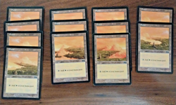 12x Plains basic land - MP - Urza's Saga - SPARROW MAGIC mtg - Image 1