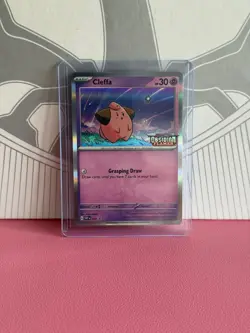 Cleffa Stamped Promo | Pokemon Obsidian Flame | 037 | NM Pack Fresh - Image 3