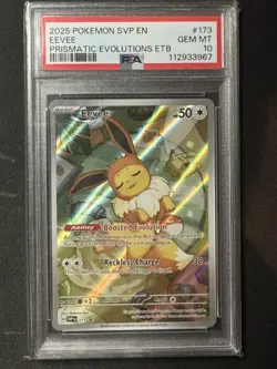 PSA 10 Eevee Prismatic Evolutions ETB Promo 173 GEM MINT Graded Pokemon Card - Image 1