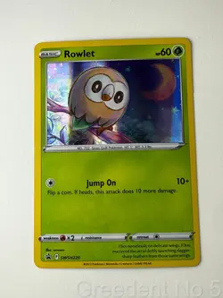 Rowlet SWSH220 Holo Promo Sword & Shield Promo Pokemon Holo Near Mint - Image 1