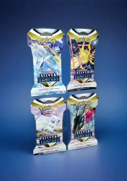 4 Pokemon Silver Tempest Sleeved Booster Packs - All 4 Art covers - New & Sealed - Image 1