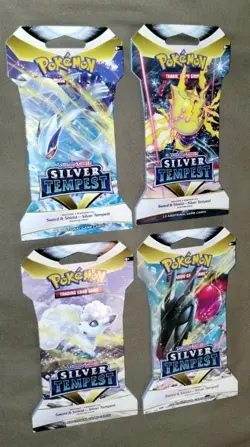 4 Pokemon Silver Tempest Sleeved Booster Packs - All 4 Art covers - New & Sealed - Image 2
