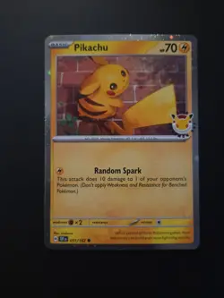 Pokemon Day 2026 Stamped Promo Pikachu 051/162 Cosmos Holo NM - Image 1