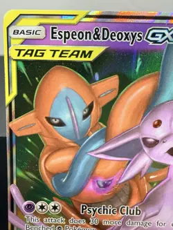 Pokemon Espeon & Deoxys GX 72/236 Tag Team Unified Minds NM/M - Image 2