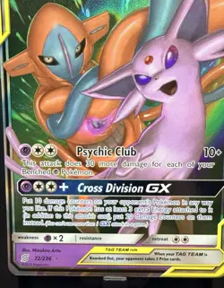 Pokemon Espeon & Deoxys GX 72/236 Tag Team Unified Minds NM/M - Image 5