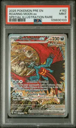 2025 POKEMON PRE EN-PRISMATIC EVOLUTIONS #162 ROARING MOON EX PSA 9 - Image 1