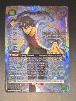 UNION ARENA Solo Leveling SUNG JINWOO SR* Alt Art Foil Card UE17BT/SLG-1-048 - Image 1