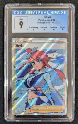 CGC 9 Skyla Shining Fates Holo 072/072 Pokemon Card Graded MINT 2021 PSA - Image 1