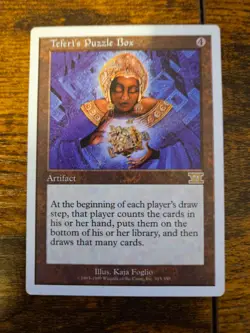 Magic the Gathering Teferi's Puzzle Box 6th Edition Artifact Card - Image 1