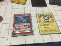 Pokemon Cards Lot, Mixed Set w/ Dice, Pins, Key Chain, pucks, & Tin. 105 cards. - Image 3