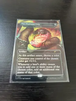 MTG Foil The Platinum Chip Caged Sun Borderless Fallout Secret Lair NM - Image 2