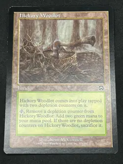 Magic the Gathering MTG Hickory Woodlot Land Mercadian Masques Common - Image 1
