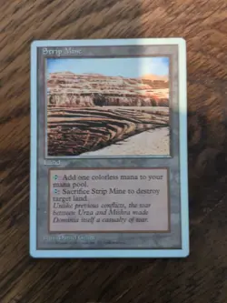 Magic the Gathering Strip Mine 4th Edition (Moderately Played) - Image 1