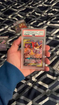 2019 Charizard & Braixen GX SM230 PSA 10 Full Art Pokemon Card Black Star Promo - Image 1
