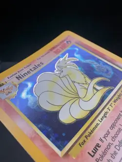 Base Set Ninetales Holo 12/102 Pokemon Card 1999 LP/NM - Image 4