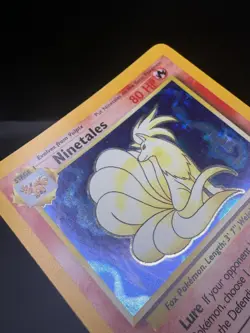 Base Set Ninetales Holo 12/102 Pokemon Card 1999 LP/NM - Image 5