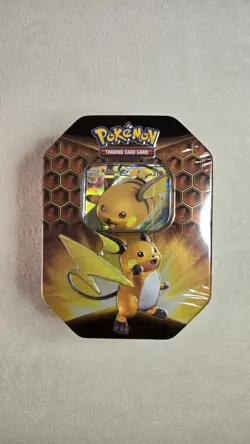 Pokemon TCG Hidden Fates Raichu GX Collector's Tin Sealed - Image 1