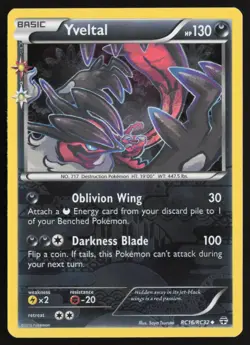Yveltal RC16/RC32 Reverse Holo Generations Pokemon Near Mint - Image 1