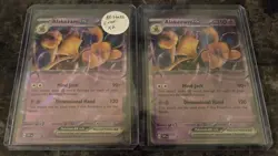 Pokemon TCG 151 Error Alakazam EX Promo x2 No Star Pattern Black Star Promo #050 - Image 1