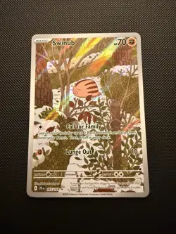 Pokemon TCG Swinub 165/159 Journey Together Full Art Illustration Rare Card Mint - Image 1