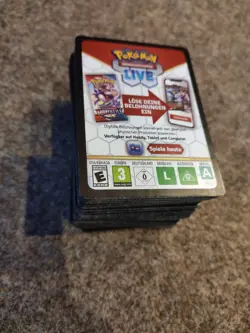 100 zufallige ungenutzte Pokemon TCG Live Codes Code Cards online Booster Pack - Image 1