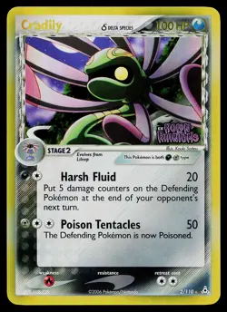 Pokemon Card - Cradily Holon Phantoms 2/110 Holo Reverse Holo Stamped - Image 1