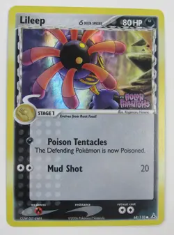 Lileep 68/110 Reverse Holo Delta Species EX Holon Phantoms Stamped Pokemon Card - Image 1