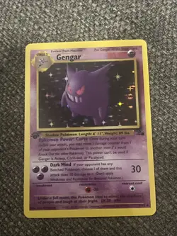 Custom Pokemon Card 1st Edition Fossil Gengar 5/62 Near Mint! - Image 1