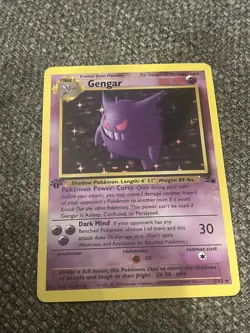 Custom Pokemon Card 1st Edition Fossil Gengar 5/62 Near Mint! - Image 2