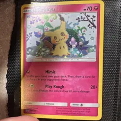 Pokemon Mimikyu SM163 Sun & Moon Promo Basic Holo Card 70 HP Fairy - Image 1