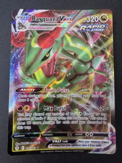 Pokemon TCG Rayquaza VMAX Evolving Skies Ultra Rare Card 111/203 NM - Image 1