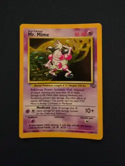 Pokemon TCG Mr. Mime 6/64 Jungle Rare Holo Card 1999 LP - Image 1
