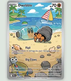 Pokemon TCG Dwebble Card 129/086 Black Bolt Illustration, Rare English-mint. - Image 1