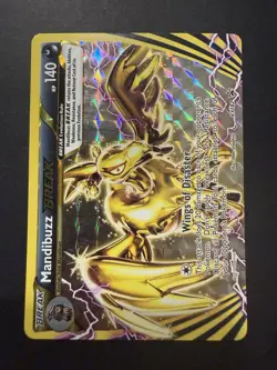 LP Mandibuzz BREAK XY182 Black Star Promo XY BREAKthrough 2015 Pokemon card - Image 2