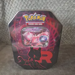 Pokemon TCG Destined Rivals Team Rockets Mewtwo Tin Sealed - Image 1