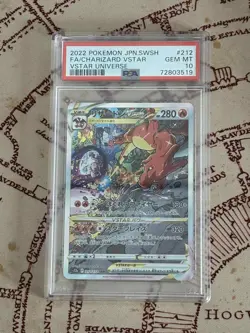Pokemon PSA 10 Charizard Vstar #212 S12a Full Art Vstar Universe 2022 Japanese - Image 1