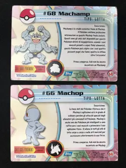 Pokemon Topps Serie 1 Machop + Machamp 66-68 ITA Nintendo Non Holo - Image 2
