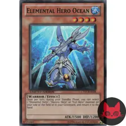 Yugioh Elemental HERO Ocean CT07-EN018 Super Rare Limited Edition LP - Image 1