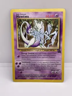 Pokemon TCG Mewtwo 12 Wotc Promo Regular 60 HP English Basic Psychic Card - Image 1
