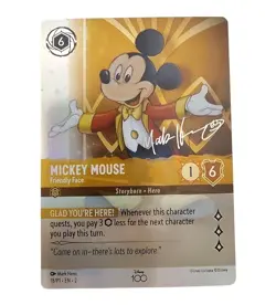 Mickey Mouse Friendly Face Alternate Art Disney100 Promo Foil Card No.18 Lorcana - Image 1