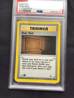 Pokemon Cards: 1st Edition Neo Discovery Uncommon: Ruin Wall 74/75: PSA 9 - Image 2