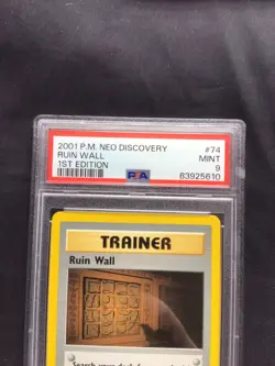 Pokemon Cards: 1st Edition Neo Discovery Uncommon: Ruin Wall 74/75: PSA 9 - Image 3
