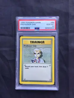 Pokemon Cards: Base Set Uncommon: Professor Oak 88/102 PSA 10 - Image 1