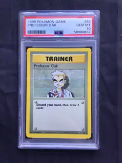 Pokemon Cards: Base Set Uncommon: Professor Oak 88/102 PSA 10 - Image 2