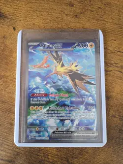 Pokemon Cards Zapdos ex 202/165 151 Special Illustration Rare LP - Image 2