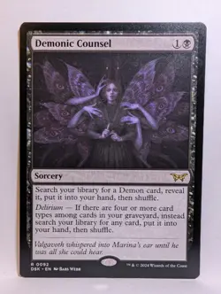 MTG Demonic Counsel DSK Duskmourn: House of Horror 92 Rare - Image 1