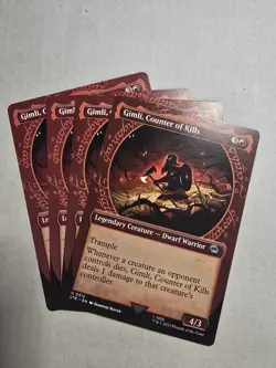 4x MTG Gimli, Counter of Kills - Showcase, NM-Mint, English Universes Beyond: LO - Image 1