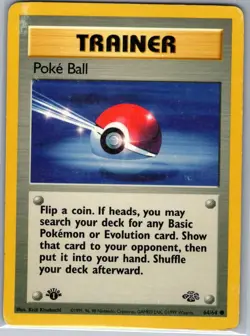 Poke Ball 64/64 1st Edition Non Holo Jungle - Pokemon Card - LP - Image 1