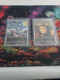 Pokemon Starry Night Van Gogh Beautiful Moon ACG Star Mew & Pikachu - Image 1