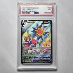 2022 Pokemon SWSH Astral Radiance #TG13 FA/ Starmie V Misty PSA 9 MINT - Image 1